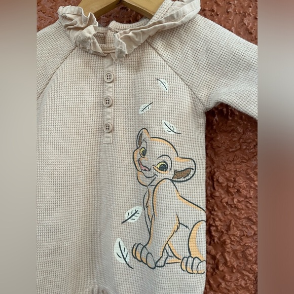 Disney Lion King Infant Girls Tan Nala Baby Outfit Romper 0-3 Months - Picture 6 of 6